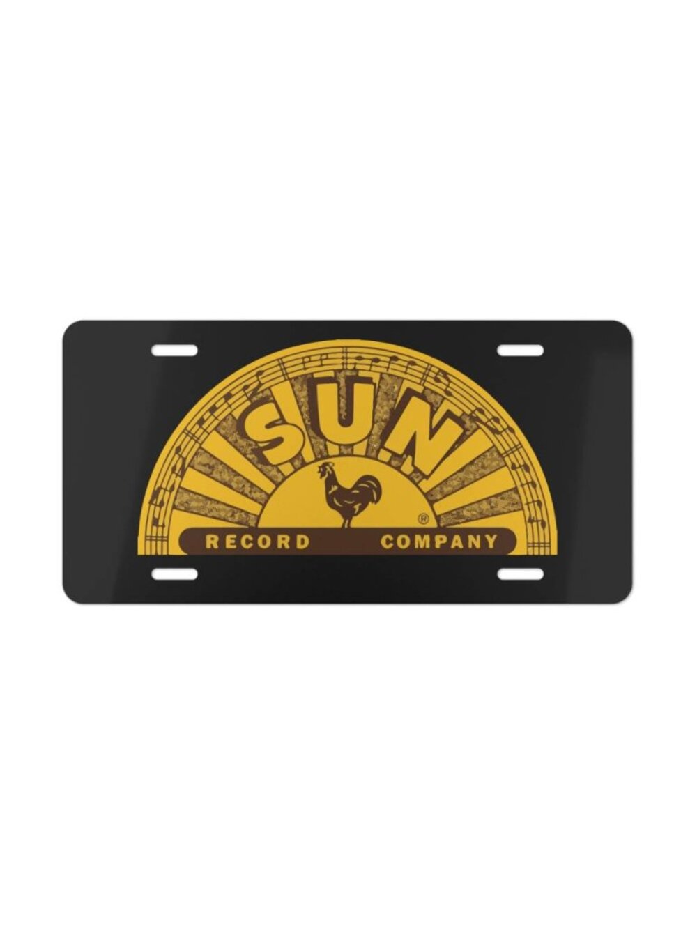 Sun Records Traditional Logo Vanity License Plate Classic Music Tag USA